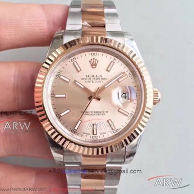 EW Factory 1:1 Rolex Datejust II Oyster 41mm Watch 126331 - Sundust Face 3136 Automatic 